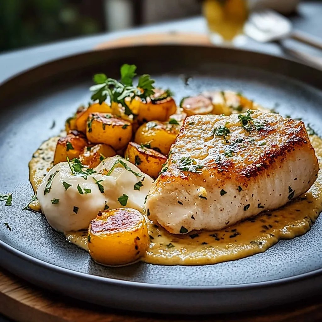 Zwiebel-Sahne-Hähnchen