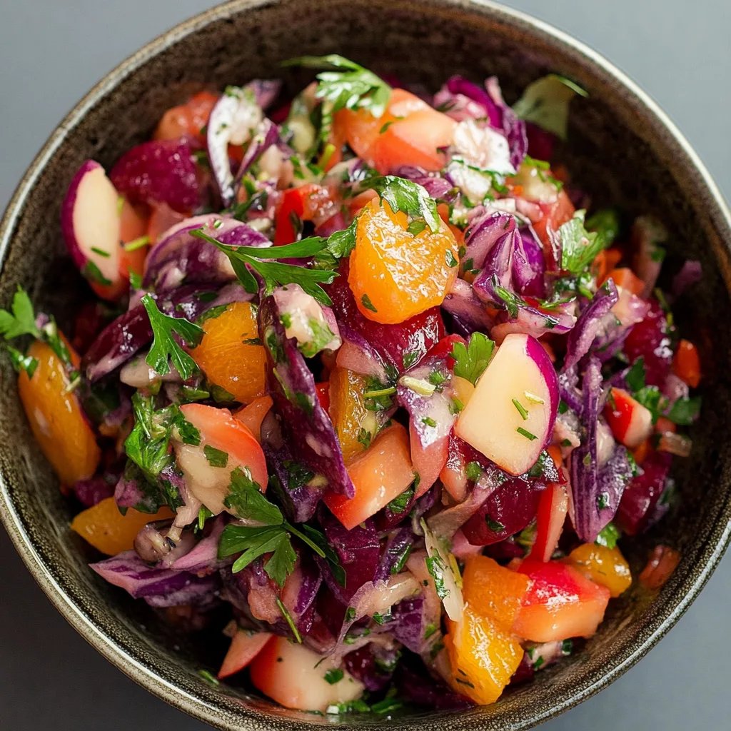 Rotkohlsalat mit Orangendressing