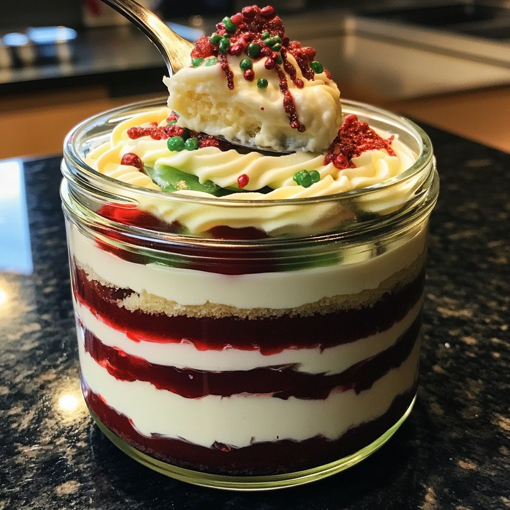 Weihnachtliches Rentier Dessert im Glas
