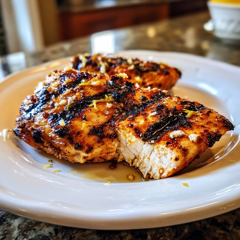 Gegrillte Hähnchenbrust Mit Zitronensaft