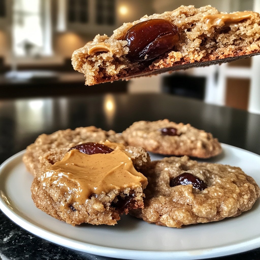 Gesunde Kekse mit Datteln & Erdnussbutter