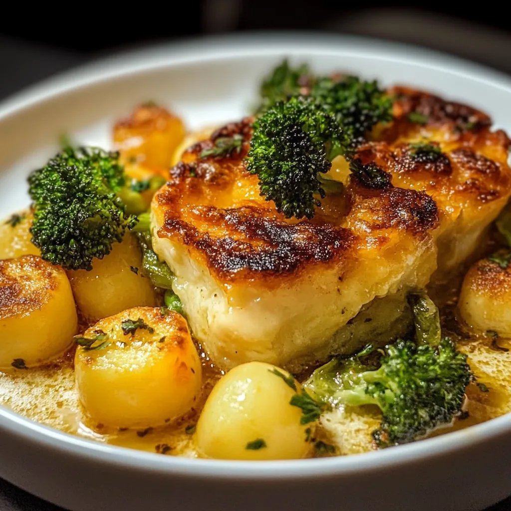 Kartoffeln und Brokkoli mit Sahnesauce